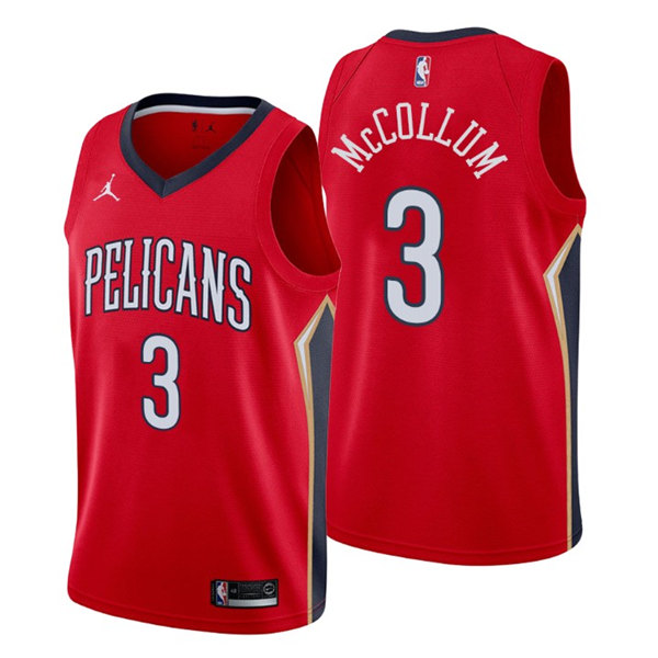 Youth New Orleans Pelicans #3 C.J. McCollum Red Statement Edition Stitched Jersey
